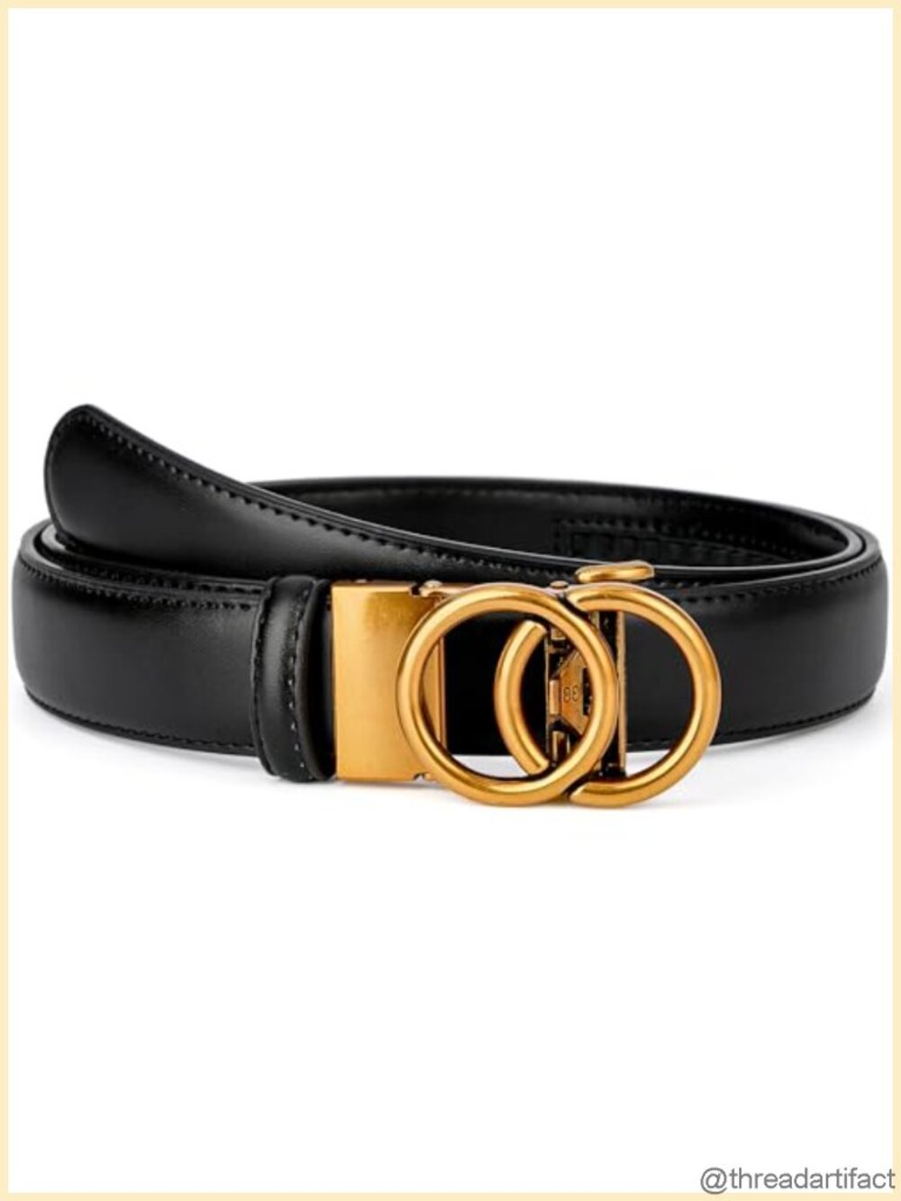 Genuine Leather Ratchet Dress Belt Adjustable Women's Casual Formal